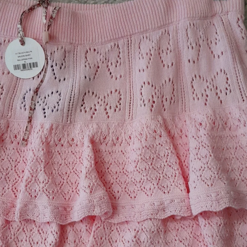 NEW LOVESHACKFANCY  Baudin Mini Skirt In Ballerina Pink Size XL - Picture 7 of 13